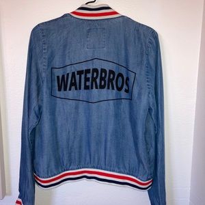 Vintage hand printed Waterbrothers jean jacket.